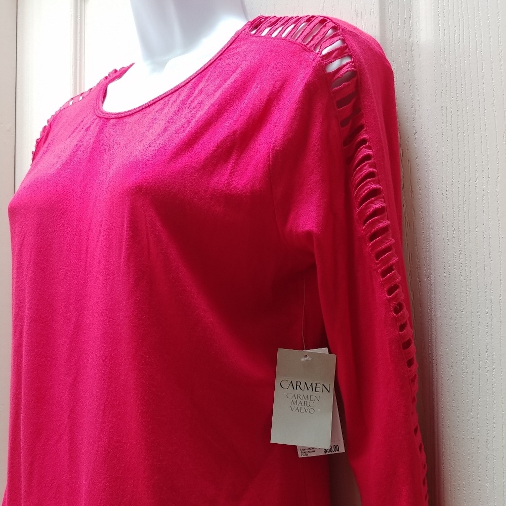 NWT CARMEN MARC VALVO Jersey Tee - Picture 2 of 5